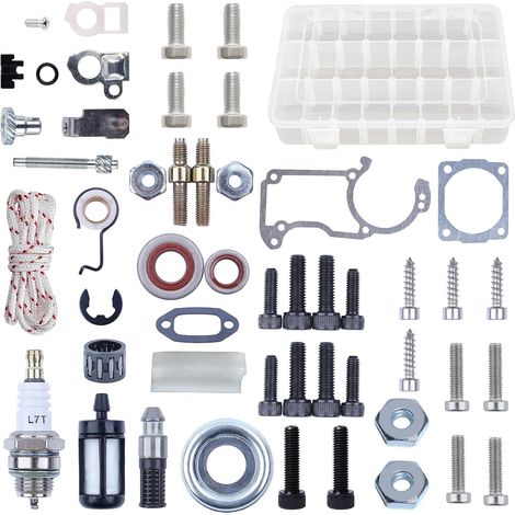 Kit de bougie, filtre à carburant, vis, écrous et raccords pour tronçonneuse Adefol Stihl 024 026 034 036 MS260 MS360 MS440 MS441 MS460 MS461 MS660 (1/5)