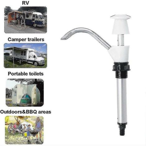 Bomba de agua potable, bomba de agua manual, bomba de agua de prensa manual, bomba de agua manual de doble acción para fregadero de caravana, remolque de camping, herramienta de bombeo de repuesto par (1/5)