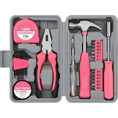 Boîte À Outils Multifonctionnelle - Pince - Mètre Ruban 2 M - Tournevis - Clé Allen - Cisaille À Fil - Stylo Testeur Électrique - 14 Pièces (1/5)