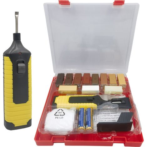 Kit d'outils de réparation de sols rechargeables, kit de réparation de trous et rayures, outil de cirage et de beauté des joints en stock ([Interrupteur direct] Kit d'outils de réparation de sols en b (1/5)