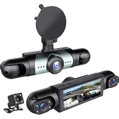 Cámara para salpicadero, resolución Full HD 1080p, cobertura de vigilancia de 360°, visión nocturna, grabación en bucle, sensor G integrado. (1/5)