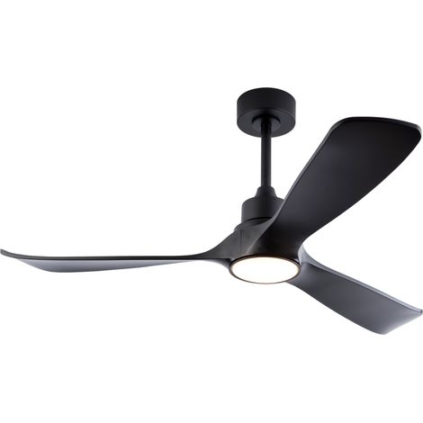 Schwarzer Deckenventilator mit Licht 52 Zoll und Fernbedienung, reversibler DC-Motor (1/5)