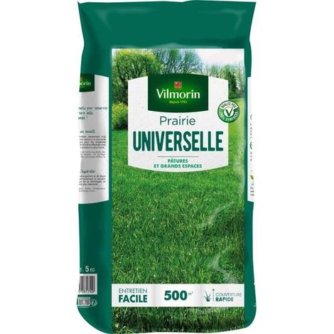 Universelle Wiesen Samen VILMORIN - Sack 5 kg - 500 m² - Ideal für Ihre Tiere