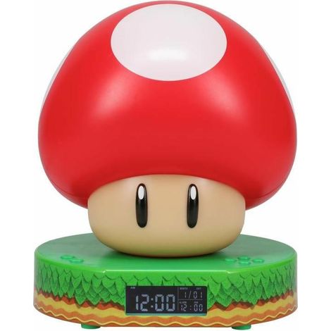 Paladone Super Mushroom Digital Alarm Clock Multicolor