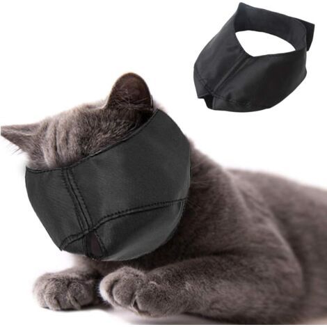 Beikal Nylon-Katzenpflegemaulkorb, Gesichtsmaske, Haustierpflegezubehör, verhindert Kratzen und Beißen (M)