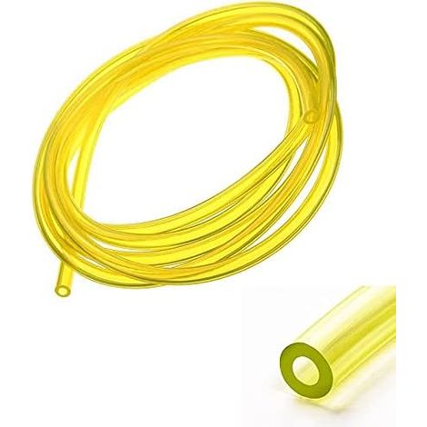 Durite essence tuyau de carburant en vinyle jaune transparent Ø interne 4mm longueur 2 mètres Hydrocarbure Tracteur Tondeuse Débroussailleuse Motoculture Jardin (1/2)