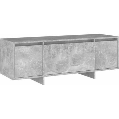 Meuble TV, Étagère TV, Meuble de Salon, Gris béton 120x30x40,5 cm Aggloméré OIB4019E (1/5)