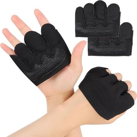 Guanti da fitness a mezze dita con inserti antiscivolo, adatti per sollevamento pesi e allenamento - adatti sia a uomini che a donne. (1/5)