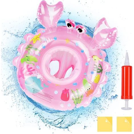 Bouee Bebe avec Pompe Aide à la Natation Gonflable avec Siège Anneau de Bain pour Bébé de 6 Mois à 36 Mois Jouet d'anneau de Bain pour Enfants Idéal pour Siège de Bain pour Bébé Piscine (1/5)