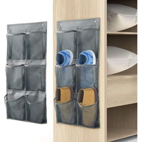 Étagère à chaussures murale, 2 pièces/peut stocker 6 paires de baskets, organisateur de rangement de chaussures, étagère à chaussures (1/4)