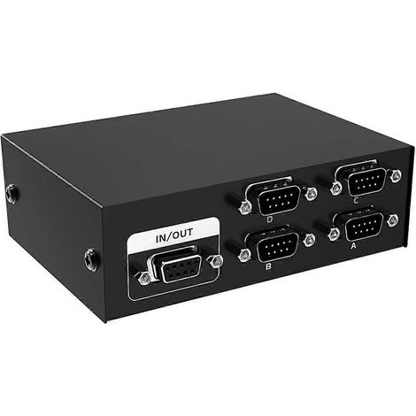 RS232 Switch 4 in 1 Out RS232 Serial DB9 Pin Switcher 4x1 for PC-- (1/5)