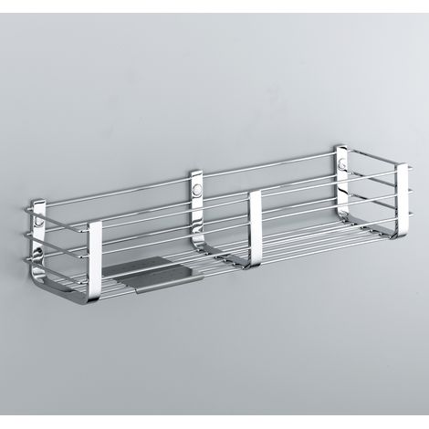 Colombo Design Porta oggetti da doccia e vasca con ripiano inox, finitura cromo B96330CR (1/2)