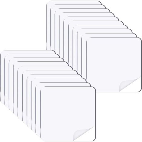 Lntyq 20 Pièces Ruban adhésif, Carré Nano Ruban Adhésif Double Face Transparent, Carré Ruban Adhésif Pastille Adhesive Double Face, Fixation de Divers Objets Dans Voitures, Cuisine, Domicile ou Bureau