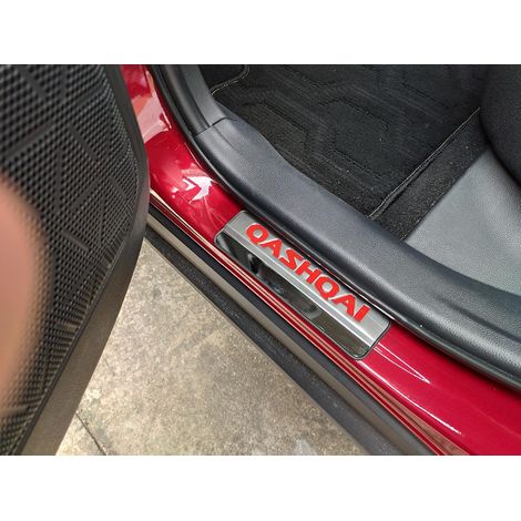 Seuil de porte de protection pour Nissan Qashqai J11 2015-2024 (taille unique, argent) (1/5)