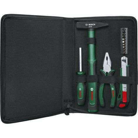 Outil à main Bosch Easy Starter (pince universelle, tournevis, couteau, marteau, 10 embouts, 14 pièces, jeu) (1/4)