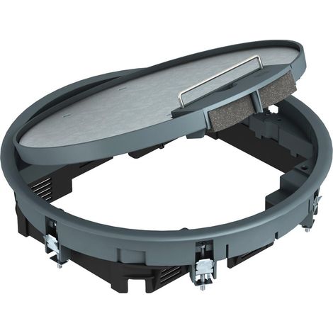 OBO Bettermann Inserto de dispositivo para montaje universal Ø294x66 Poliamida gris hierro RAL 7011, 7405452