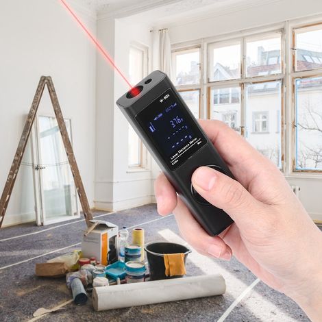 40 m / 131,2 ft USB-Hand-Mini-Entfernungsmesser, tragbar, staubdicht (IP54), wasserdicht, hohe Genauigkeit (1/5)