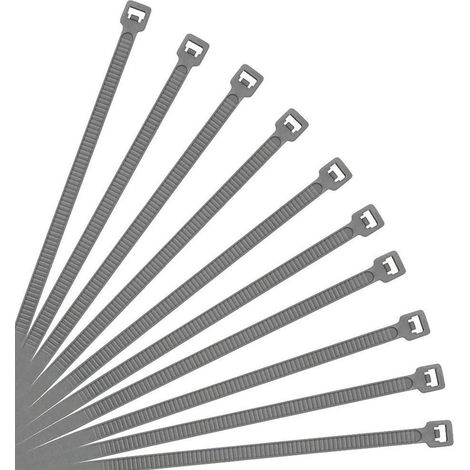 Kabelbinder 500 Stück selbstsichernd UV beständig 300mm x 3.6mm Grau (1/5)