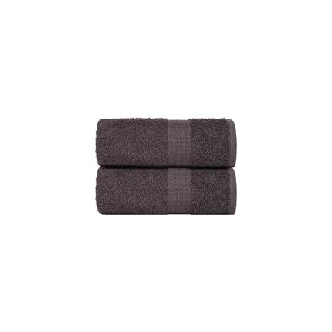 Waschlappen, 2er-Set, anthrazit, 15 x 21 cm, 360 g/m² - Crezuo