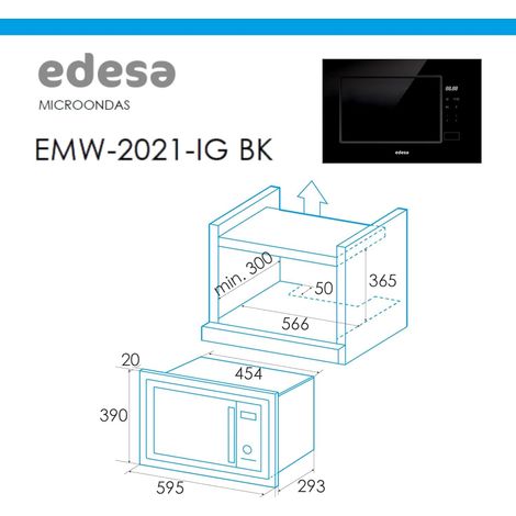Microondas Edesa EMW2021IGBK, encastre d (1/4)