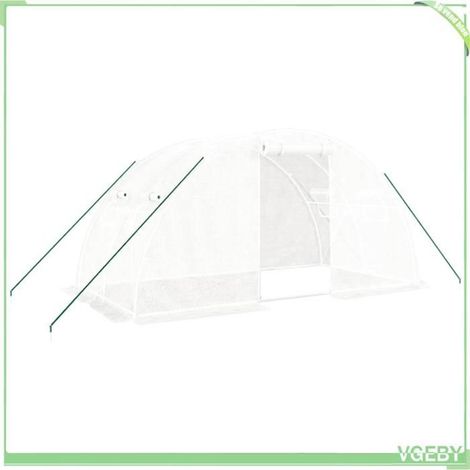 Serre - FAFEICY - 364083 - 4 x 2 x 2 m - cadre acier galvanisé - couverture PE résistante UV (1/5)