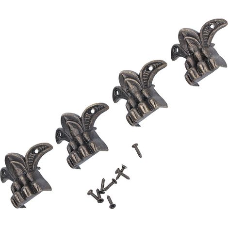 12 pieds de meubles vintage en métal robuste, supports pour caisses en bois, décoration industrielle salon (lot de 12) (1/5)