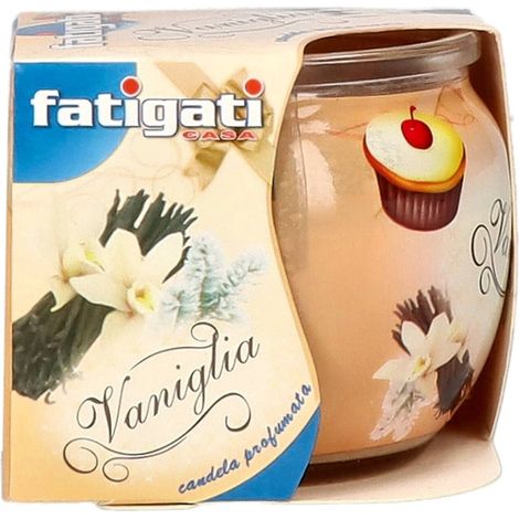 TrAdE Shop Traesio - Set 12 Pz Candela In Vasetto Di Vetro Profumo Alla Vaniglia Ambiente Decorativo 295500 - (1/5)