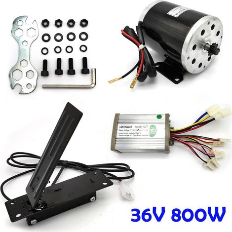 Moteur puissant 800 W moteur brosse 36 V DC contrôleur pédale moteur brosse électrique pour kart vélo électrique bricolage e-bike (1/5)