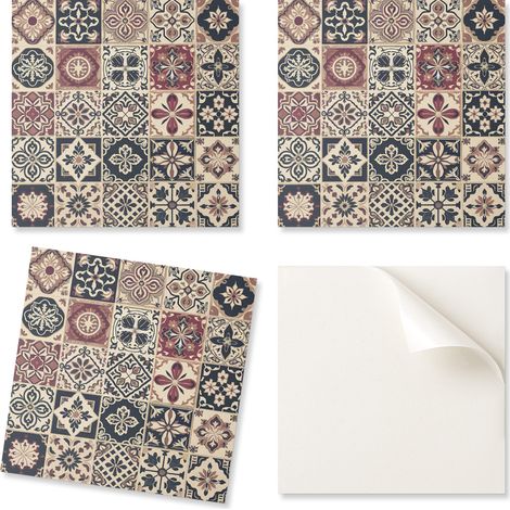 Azulejos decorativos autoadhesivos para pared de sal贸n, dise帽o de mosaico, 9x30x30 cm.