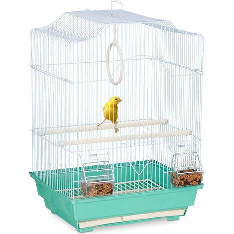 Jaula para pájaros con perchas