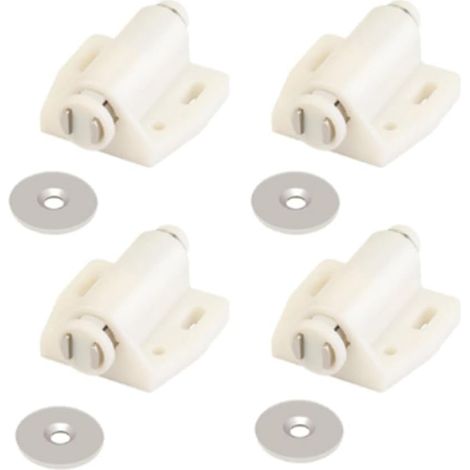 CCYKXA Lot d'aimants simples pour portes de meubles, loquets de porte, ferme-portes de placard, blancs