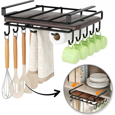 Poignée de suspension Ecarla pour armoire, cintre noir OR116CZ (1/5)