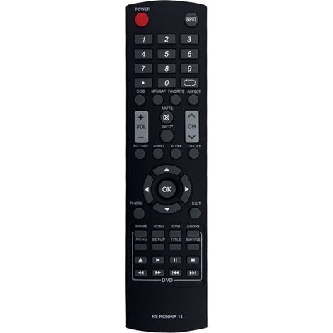 Ersatzfernbedienung NS-RC9DNA-14 für Insignia-Fernseher NS-28DD310NA15, NS-32DD310NA15, NS-32DD220NA16, NS-32DD200NA14 (1/2)