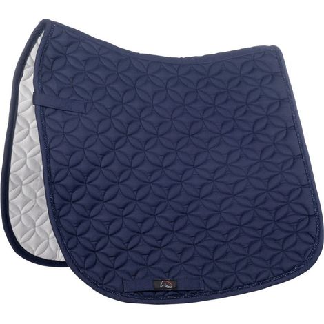 Sottosella inglese Daphne da dressage o rettangolare con particolare trapuntatura a fiore: Rettangolare pony, Rosa