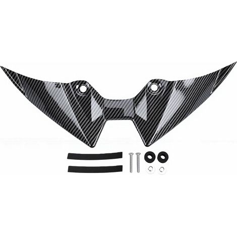 Winglet de Carénage Aérodynamique de Lèvre Avant, Couvercle de Pare-Chocs Avant de Moto, avec Carénage en Bec D'oiseau pour Z900 Z 900SE 2025 Up (Style Fibre de Carbone) (1/5)