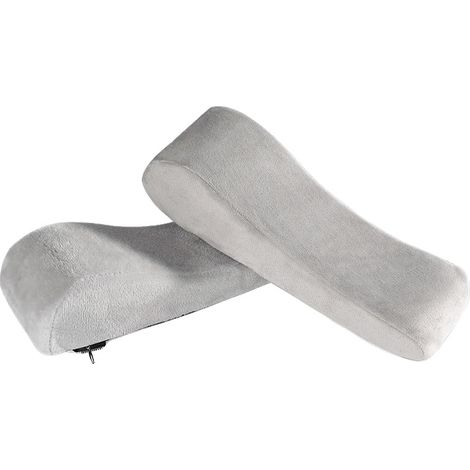 Cojines para reposabrazos, diseño ergonómico, acolchado cómodo, ver descripción de tamaños a continuación, gris claro (1/2)