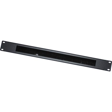 Pannello di Protezione Colore Nero 1U con Spazzola per ARMADI Rack 19 (1/2)