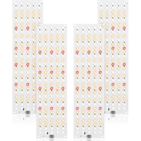 Lámpara LED de cultivo de espectro completo, paquete de 4, con temporizador de 3/9/12 h y 10 niveles de brillo para plantas de interior. (1/5)