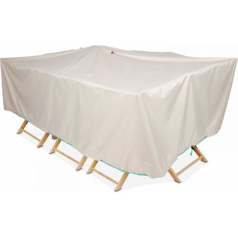Housse salon de jardin rectangulaire 240 x 130 cm – Housse imperméable et déperlante – Système Pop'up pour écoulement des eaux – 100% polyester – Cov'Up (1/5)