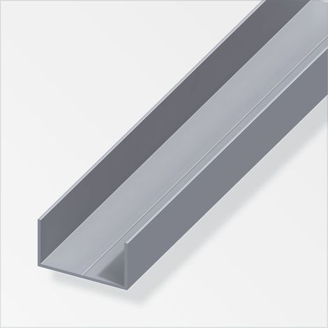 profilo a u 11.5x19.5 alluminio naturale - 1 metro.