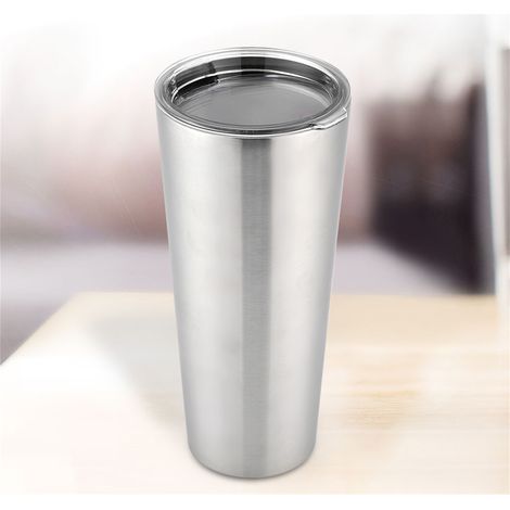 Mug de voyage en acier inoxydable de 887 ml (30 oz), double paroi isolée sous vide, tasse à café, tasse pour boissons glacées, bière et eau, idéale pour les activités de plein air. (1/5)