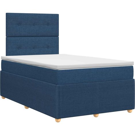 Maison Exclusive - Letto box spring con materasso Blu 120 x 200 cm Tessuto (1/5)