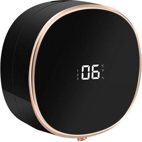 Filiyano-Distributeur de savon moussant automatique mural noir, capacité de 300 ml, rechargeable, 3 réglages, avec fonction de détection (1/5)