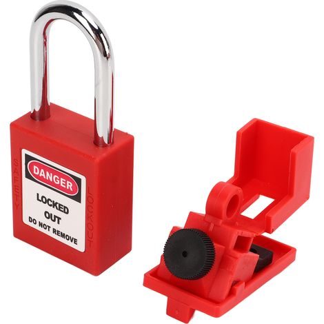 Verrou de disjoncteur à pince avec clés, cadenas pour interrupteur d'alimentation, ensemble de verrouillage de consignation (1/5)