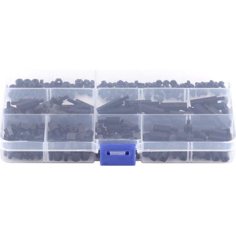 Lot de 250 pièces en nylon M2/M3 mâle/femelle Hex Colonne de Standoff avec écrous de rangement, 1.00V (1/5)