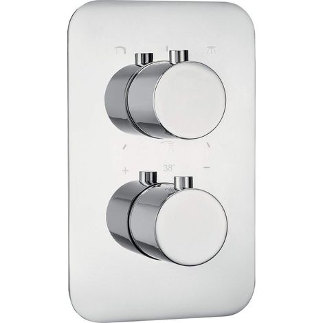 Elemento esterno per box termostatico forma tonda finitura cromo - Harty