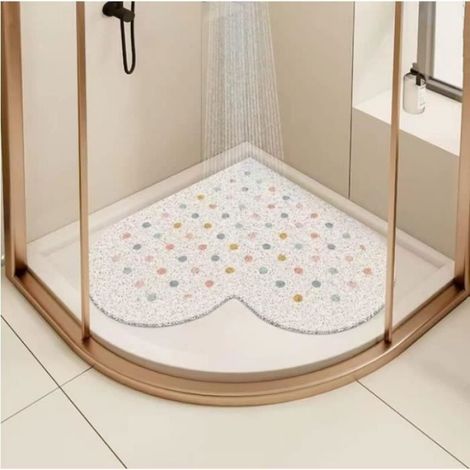 Tapis De Baignoire - 60x60 Cm - En Pvc Antidérapant Avec Trous De Drainage - Pour Baignoire Et Douche - 1 Pièce (1/4)