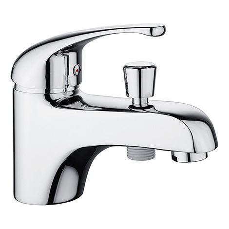 Edouard Rousseau – Mitigeur bain-douche monotrou chromé – Mécanisme cartouche céramique Ø 40 mm – Bec fixe avec aérateur – Poignée métal ergonomique (1/4)