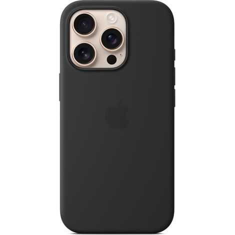 Coque en silicone Apple avec MagSafe pour iPhone 16 Pro - Noire