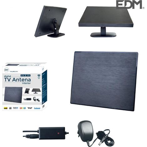 Antenna TV UHF da interno EDM 470-862 MHz Serie Design 188x155x13,5mm